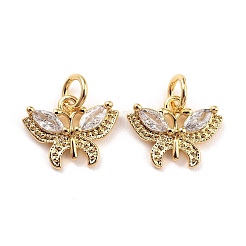 Real 18K Gold Plated Brass Micro Pave Cubic Zirconia Charms&nbsp;ZIRC-Z023-05B