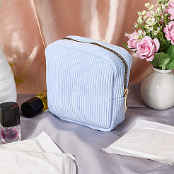 Corduroy Cloth Cosmetic Zipper Bags&nbsp;AJEW-WH20017-50A