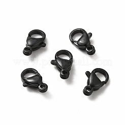 Spray Painted 304 Stainless Steel Lobster Claw Clasps&nbsp;STAS-R120-01B-02