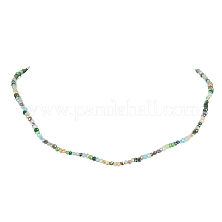 Glass Beaded Necklaces with 304 Stainless Steel Clasps&nbsp;NJEW-JN04363-01