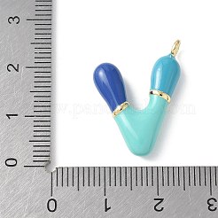 Brass Enamel Pendants&nbsp;KK-E093-03G-V-02