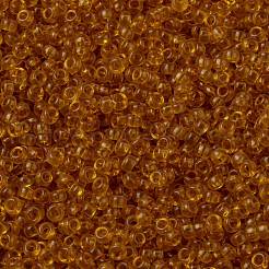 MIYUKIラウンドロカイユビーズ  日本製シードビーズ  15/0  （rr133)透明トパーズ  15/0  1.5mm  穴：0.7mm  約250000個/ポンド&nbsp;SEED-G009-RR0133
