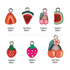 140Pcs 7 Styles Handmade Polymer Clay Pendants&nbsp;CLAY-LS0001-11