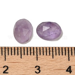 天然石アメジストカボション  オーバル  多面カット  8x6x3mm&nbsp;G-L514-47A-04