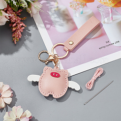 DIY Imitation Leather Flying Pig Pendant Keychain Sewing Kits&nbsp;DIY-WH0530-96