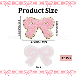 12Pcs Bowknot Towel Cloth Computerized Embroidery Cloth Iron On/Sew On Patches&nbsp;DIY-CY0001-14