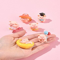 1Set Resin Pig Display Decoration&nbsp;AJEW-FS0001-25