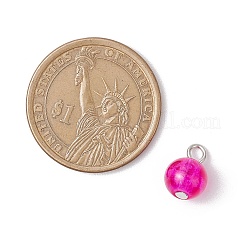 20Pcs 2 Styles Spray Painted Crackle Glass Charms&nbsp;PALLOY-JF03253