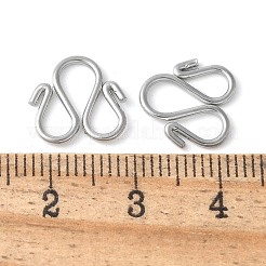 304ステンレススチールSフック留め具  ステンレス鋼色  11x11.5x1mm  穴：3x4.5mm&nbsp;STAS-Z124-04B-P