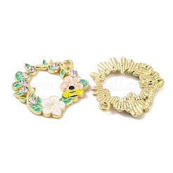 Rack Plating Alloy Enamel Pendants&nbsp;FIND-M020-03H-G