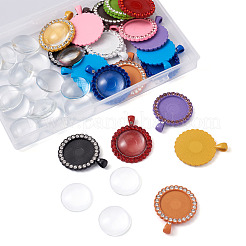 DIY Flat Round Pendant Making Kits&nbsp;DIY-TA0008-46