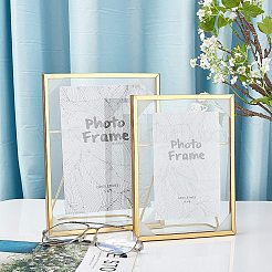 Glass Picture Frame with Iron Easel&nbsp;AJEW-WH0021-58A
