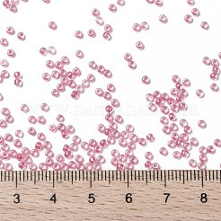 TOHOラウンドシードビーズ  日本製シードビーズ  （内側に987)色のクリスタル/ピンクの裏地  11/0  2.2mm  穴：0.8mm  約1110PCS /ボトル  10 G /ボトル&nbsp;SEED-JPTR11-0987