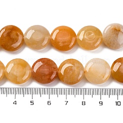 天然石トパーズ翡翠ビーズ連売り  フラットラウンド  16x6.5~7mm  穴：1.2mm  約25個/連  14.96~15.35インチ（38~39cm）&nbsp;G-C159-A06-01