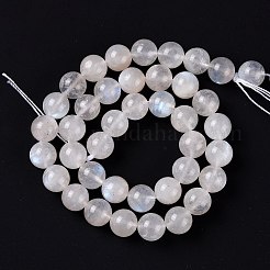 天然レインボー ムーンストーン ビーズ 連売り  ラウンド  10mm  穴：1mm  約38個/連  15.67''（39.8センチメートル）&nbsp;G-I249-B04-06