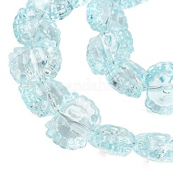 Electroplate Baking Paint Transparent Glass Beads Strands&nbsp;GL-CBA17FF-02K