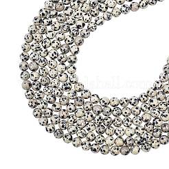 Natural Dalmatian Jasper Stone Bead Strands&nbsp;G-AR0001-29