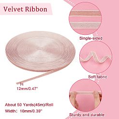 Single Face Velvet Ribbon&nbsp;OCOR-WH0070-11