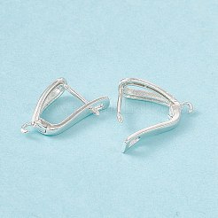 ラッチバック開閉式真鍮フープピアスパーツ  水平ループ付き  ティアドロップ  カドミウムフリー＆鉛フリー  長持ちメッキ  925銀メッキ  19.5x11x5mm  穴：1.2mm  ピン：0.9mm&nbsp;KK-A172-21S