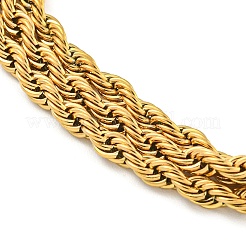 304 Stainless Steel 3-Strand Rope Chain Bracelets for Women&nbsp;BJEW-G707-02G