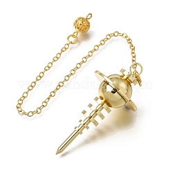 Brass Chakra Stabilizer Pointed Dowsing Pendulums Chain&nbsp;KK-CBA168E-02