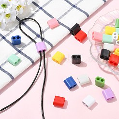 40Pcs 10 Colors ABS Plastic Slide Charms&nbsp;MACR-CJ0002-47