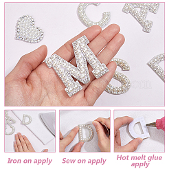 ABS Pearl and Polyester Cloth Iron on/Sew on Patches&nbsp;DIY-HY0002-55