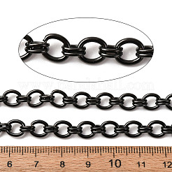 304ステンレススチール楕円リンクチェーン  溶接されていない  イオンプレーティング（ip）  ブラック  7.5x7x1mm&nbsp;CHS-Z007-01B