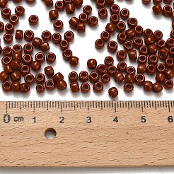 トーホー 6/0ラウンドビーズ  日本製シードビーズ  （46l）不透明なテラコッタ  4mm  穴：1.5mm  約840個/50g&nbsp;SEED-XTR06-0046L