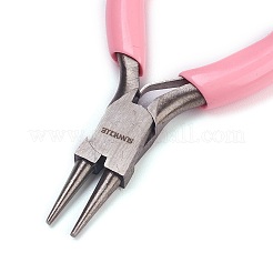 45＃炭素鋼ジュエリープライヤー  ラウンドラジオペンチ  フェロニッケル  ピンク  79x45x8mm&nbsp;PT-L007-16F