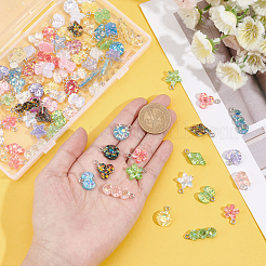 100Pcs 10 Styles Epoxy Resin Pendants&nbsp;RESI-PH0001-53