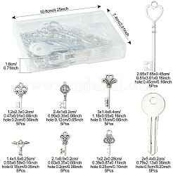 40Pcs 8 Styles Tibetan Style Alloy Pendants&nbsp;TIBEP-FS0001-44