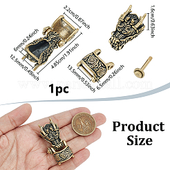 Brass Shackle Clasps&nbsp;KK-WH0816-047AB
