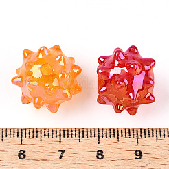AB Plating Opaque Acrylic Beads&nbsp;JACR-T003-02