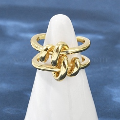 Brass Adjustable Cuff Rings for Women&nbsp;RJEW-C129-03G