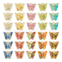 60PCS 10Colors Transparent Acrylic Alloy Charms&nbsp;OACR-TA0001-47