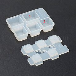 DIY Ctrlキーキャップシリコンモールド  ふた付き  レジン型  UVレジン用  エポキシ樹脂工芸品作り  ホワイト  70x46x20mm&nbsp;DIY-J006-02