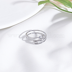 女性用ステンレススチールカフリング1個  安全ピン  ステンレス鋼色  内径：17mm&nbsp;RJEW-LP0002-26P
