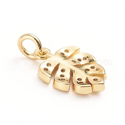 Brass Micro Pave Cubic Zirconia Pendants&nbsp;X-ZIRC-E164-20G