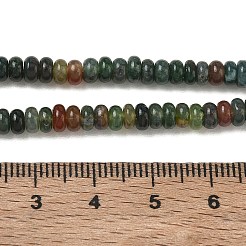 天然石インディアン瑪瑙ビーズ連売り  ロンデル  4x2mm  穴：0.8mm  150個/連  15~15.5インチ&nbsp;LS-G-N0173-04-2x4mm