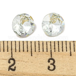 ガラスラインストーンカボション  フラットバック＆バックメッキ  多面カット  ダイヤモンド  光azore  6x3mm&nbsp;RGLA-L029-13B-161
