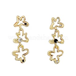 Alloy & Rhinestone Stud Dangle Earrings for Women&nbsp;WG460E3-01