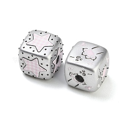Printed Carved Opaque Acrylic Beads&nbsp;AC-CBADA7D-13