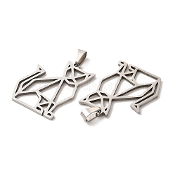 Non-Tarnish 201 Stainless Steel Origami Pendants&nbsp;STAS-K251-049P