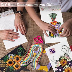 Flower/Bird Pattern Cardboard DIY Paper Quilling Tools Drawings Sample Cards&nbsp;DIY-GA0006-36