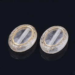 透明なアクリルビーズ  キラキラビーズ  オーバル  透明  18x13x5.5mm  穴：1.5mm  約610個/500g&nbsp;TACR-Q264-02
