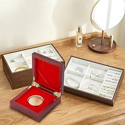 Wood Commemorative Coin Storage Box with Hinged Lid and Metal Latch&nbsp;CON-WH0088-41B