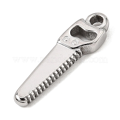 304ステンレスペンダント  鋸のチャーム  ステンレス鋼色  24x16.5x3mm  穴：2mm&nbsp;SA-CBA0563-36P