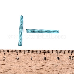 ベーキングペイントガラスツイストラッパビーズ  丸い穴  コーンフラワーブルー  25~27x3mm  穴：1mm  100個/袋&nbsp;GLAA-WH0039-11J