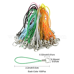 100Pcs Polyester Cord Mobile Straps&nbsp;MOBA-FS0001-02I